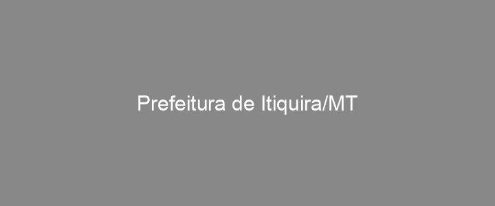 Provas Anteriores Prefeitura de Itiquira/MT